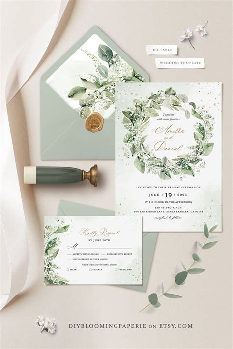 Amazon.co.uk: Sage Green Wedding Invitations.